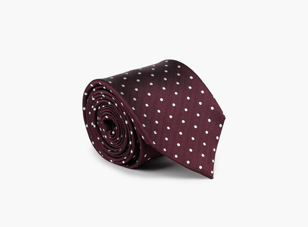 NOHR Carlos Polkadot Silk Tie Burgund 49 