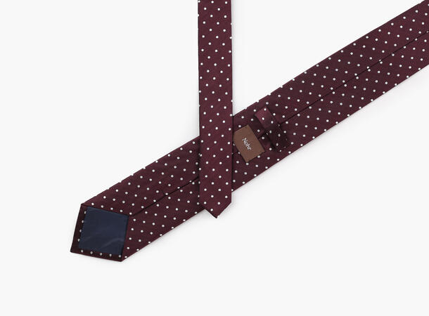 NOHR Carlos Polkadot Silk Tie Burgund 49 