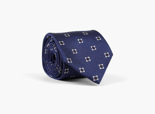 NOHR Casper Silk Tie 7,6 cm Marine blå 79 