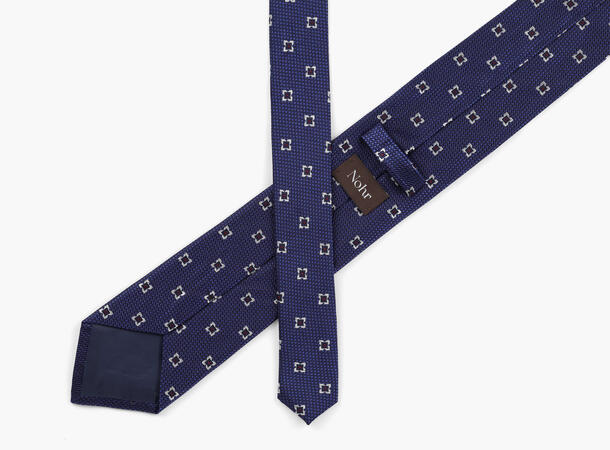 NOHR Casper Silk Tie 7,6 cm Marine blå 79 