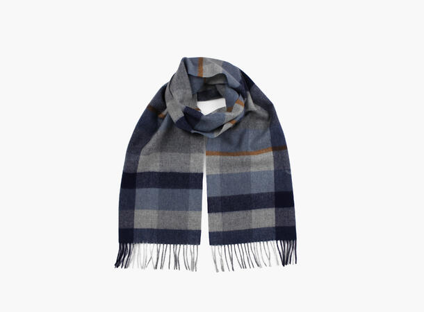 NOHR Herman Lambswool Scarf Marine blå 79 