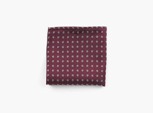 NOHR Levi Silk Pocket Square 46 Mørk Rød 
