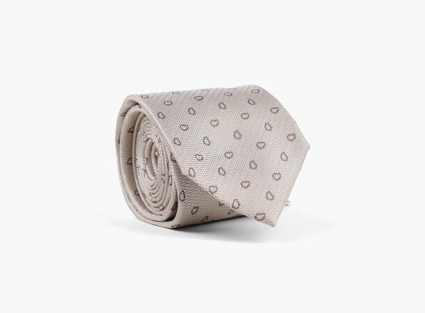 NOHR Levi Silk Tie 7,6 cm Sand 13 