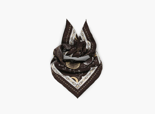 NOHR Luna Silk Scarf Mørk brun 19 