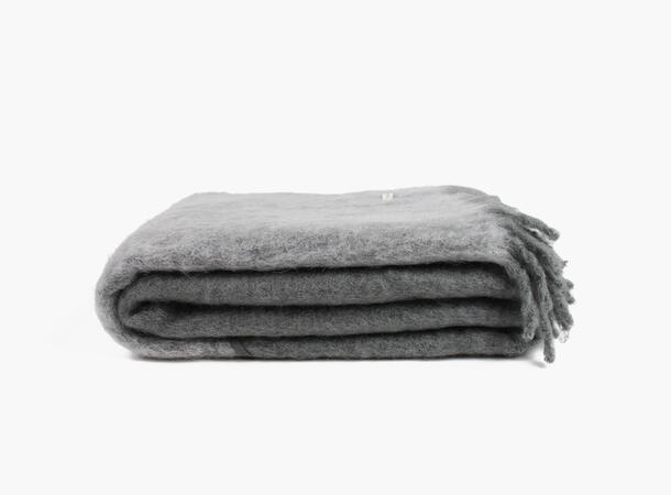 NOHR Luna Stitch Fluffy Mohair Pledd 06 Grey 