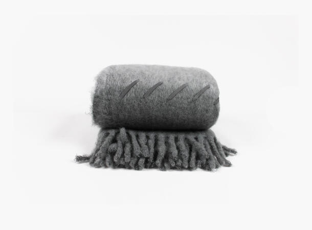 NOHR Luna Stitch Fluffy Mohair Pledd 06 Grey 