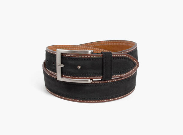 NOHR Napoli Semsket Skinnbelte Sort 09 95 cm 