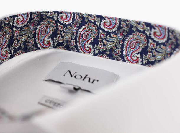 FLORIDA LS SKJORTE HVIT M/ KONTRAST - CF L-41/42 