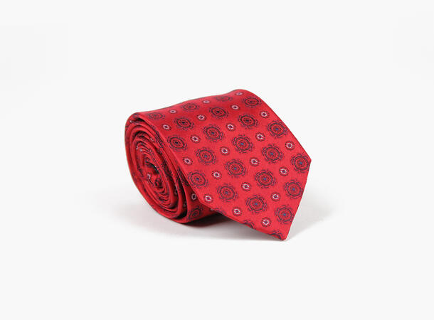 MANZINI 100% silk tie 7,6 cm width 45 Red 