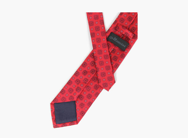 MANZINI 100% silk tie 7,6 cm width 45 Red 