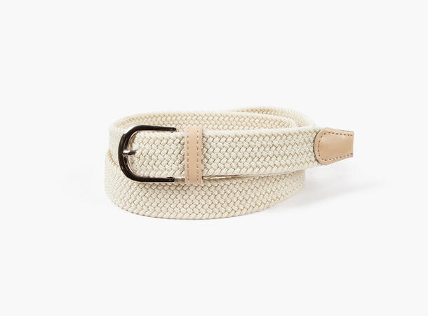MANZINI Ensfarget Strikkbelte 15 Beige 