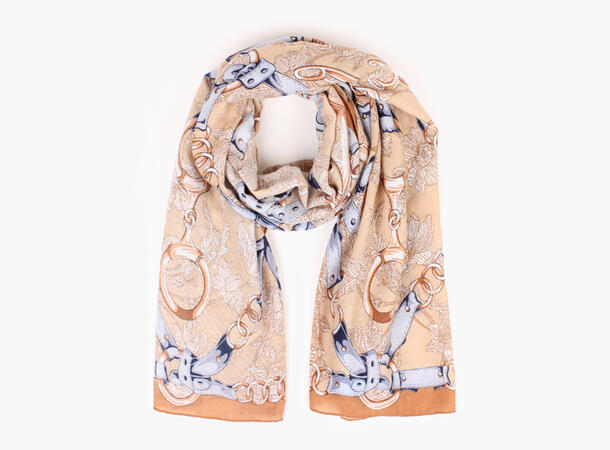 MANZINI Equestrian Scarf 15 Beige 