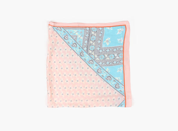 MANZINI Flower Border Scarf 70 x 70 cm 51 Light pink 