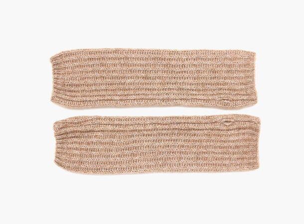 MANZINI Knitted Wrist Warmers 15 Beige 