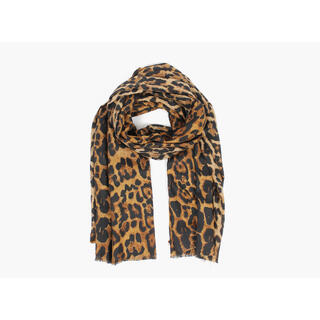 MANZINI Leopard Scarf 19 Brown