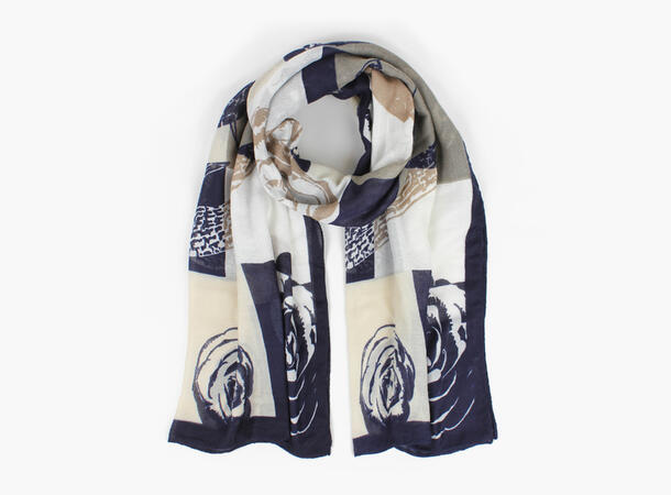 MANZINI Organisk Skjerf 85 x 180 cm Marine blå 79 