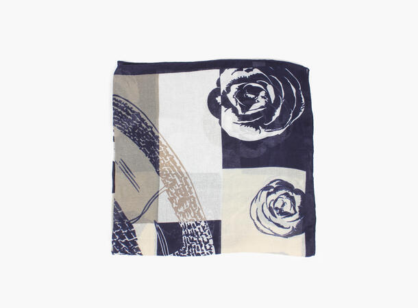 MANZINI Organisk Skjerf 85 x 180 cm Marine blå 79 