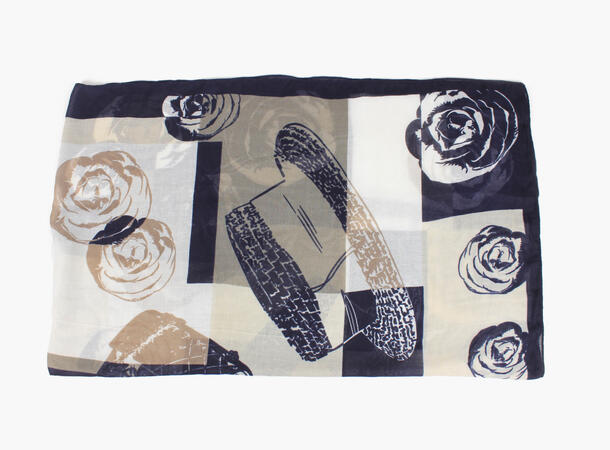 MANZINI Organisk Skjerf 85 x 180 cm Marine blå 79 