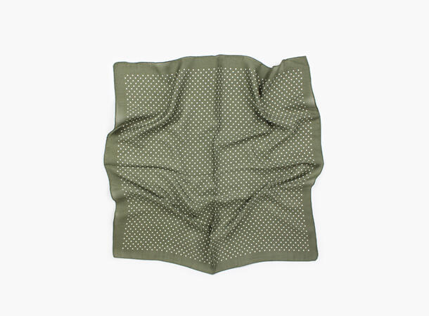 MANZINI Polkadot Skjerf 70 x 70 cm Oliven grønn 89 