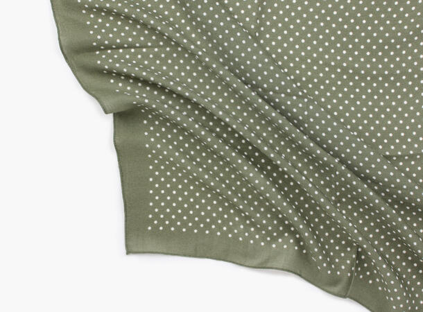 MANZINI Polkadot Skjerf 70 x 70 cm Oliven grønn 89 