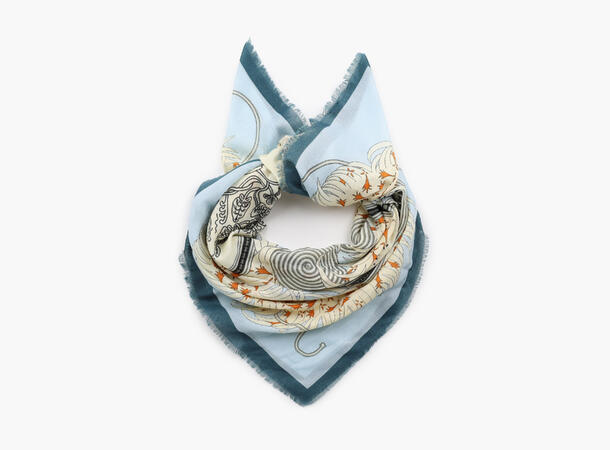 MANZINI Skjerf 130 x 130 cm Blå 75 