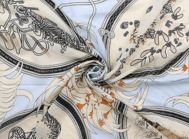 MANZINI Skjerf 130 x 130 cm Blå 75 