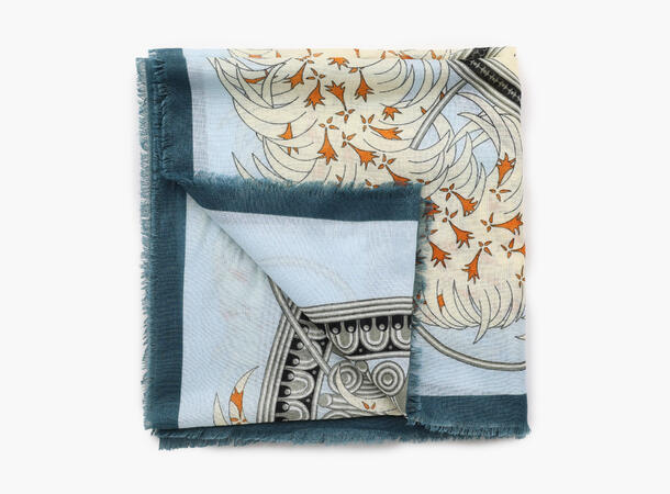 MANZINI Skjerf 130 x 130 cm Blå 75 