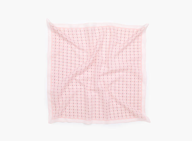 MANZINI Skjerf Ditsy Mønster 65x65 cm Lys Rosa 51 