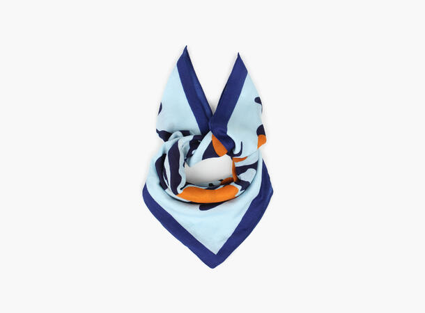 MANZINI Skjerf i Herringbone 70 x 70 cm Blå 75 