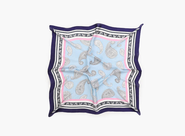 MANZINI Skjerf med Mønster 70x70 cm Lys blå 71 