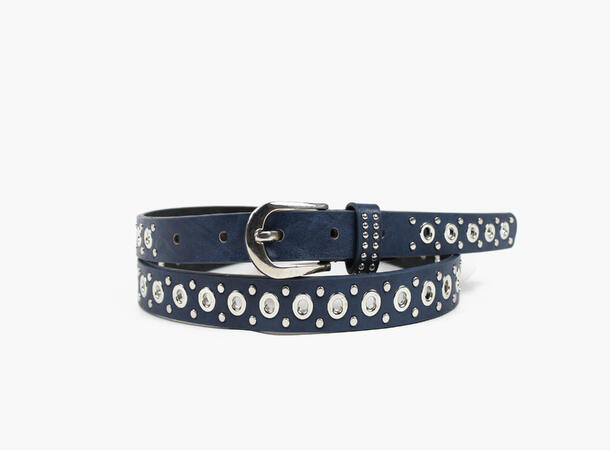 MANZINI Smalt Belte med Hull 79 Navy 