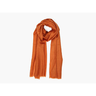 MONTECRISTO Klassisk Ensfarget Ullskjerf 39 Burnt Orange
