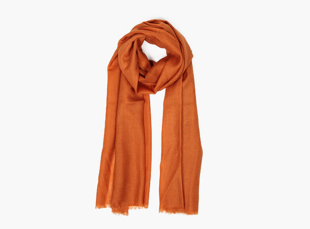 MONTECRISTO Klassisk Ensfarget Ullskjerf 39 Burnt Orange 