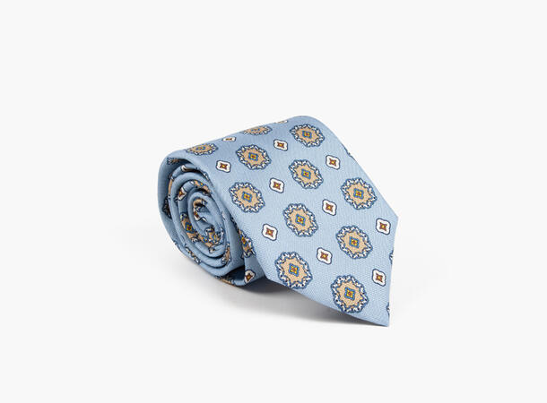 MONTECRISTO Molde Trykket Silkeslips 71 Lt. blue 