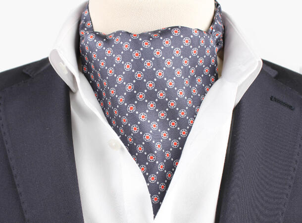 Montecristo 100% silk printed silk Ascot Marine blå 79 