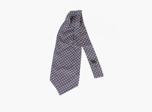 Montecristo 100% silk printed silk Ascot Marine blå 79 