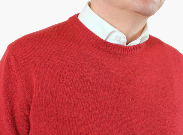 NOHR 100% Ullgenser Rund Hals Rød 