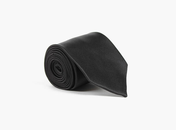 NOHR 100% silk tie 7,6 cm Solid 09 Black 