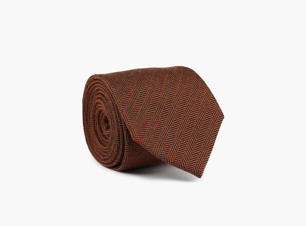 NOHR Alvin Silk Tie 7,6 cm Brun 19 