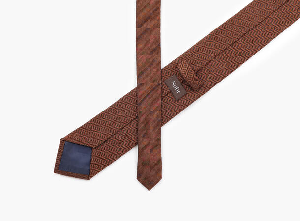 NOHR Alvin Silk Tie 7,6 cm Brun 19 