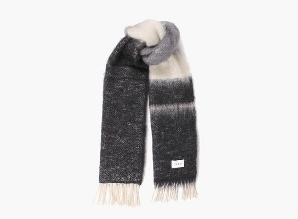 NOHR Camilla Fluffy Mohair Scarf 09 Black 