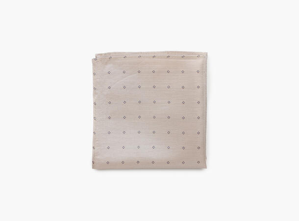 NOHR Even Silk Pocket Square Beige 15 