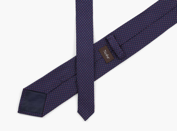 NOHR John Tie 7,6 cm Marine blå 79 