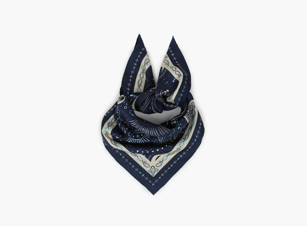 NOHR Luna Silk Scarf Marine blå 79 