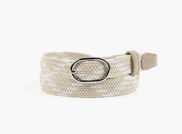 NOHR Nora Flettet Strikkbelte Flerfarget Beige 15 85 cm 