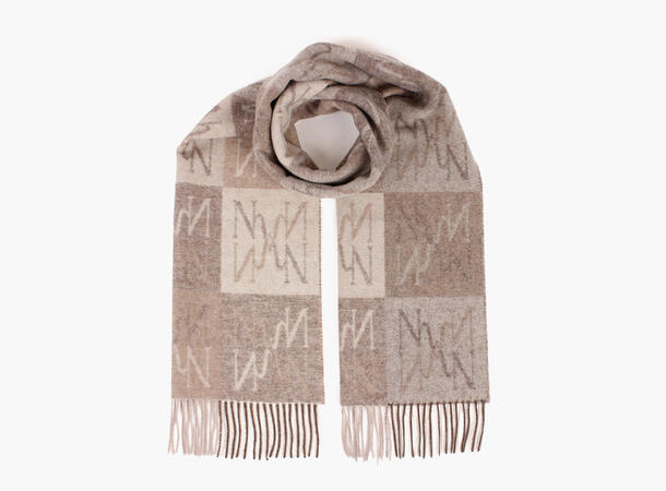 NOHR Sabrina Emblem Lammeullskjerf Beige 15 