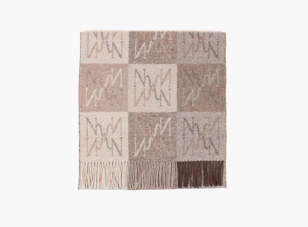 NOHR Sabrina Emblem Lammeullskjerf Beige 15 