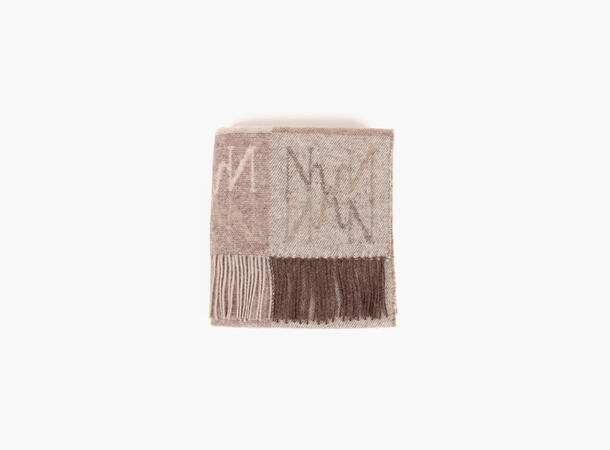 NOHR Sabrina Emblem Lammeullskjerf Beige 15 