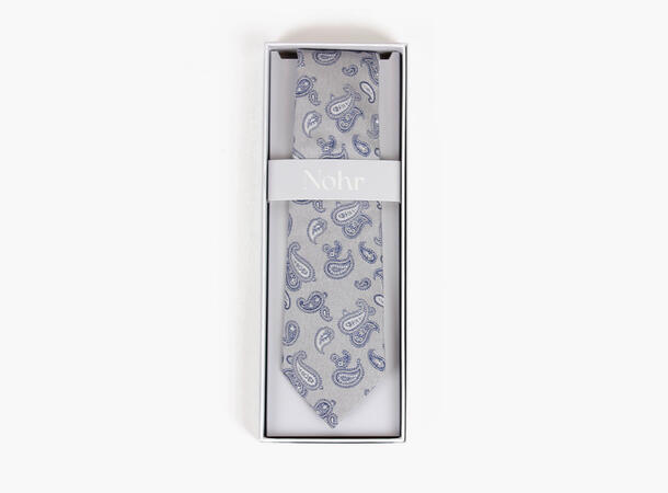 NOHR Silkeslips Lee Grå Paisley Mønster 05 Grey 
