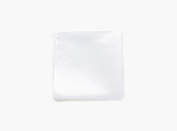 NOHR Skara Solid Polyester Pocket Square Hvit 01 